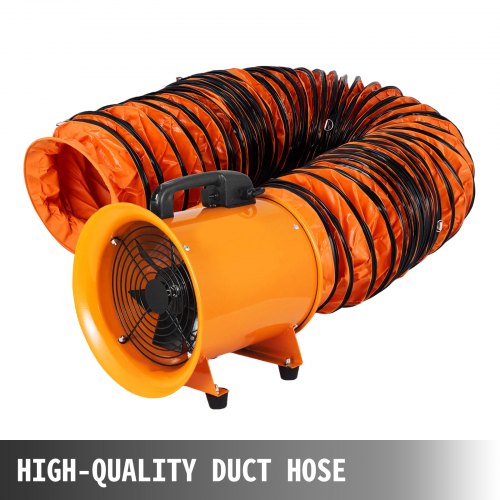 8'' Extractor Fan Blower Portable W/5m Duct Hose Exhaust Ventilator ...