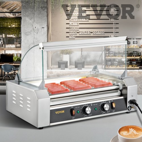 Hot Dog Roller Stainless Steel Sausage Grill Cooker Machine With