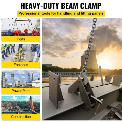 VEVOR Beam Clamp 4400lbs/2ton Capacity I Beam Lifting Clamp 3inch9inch