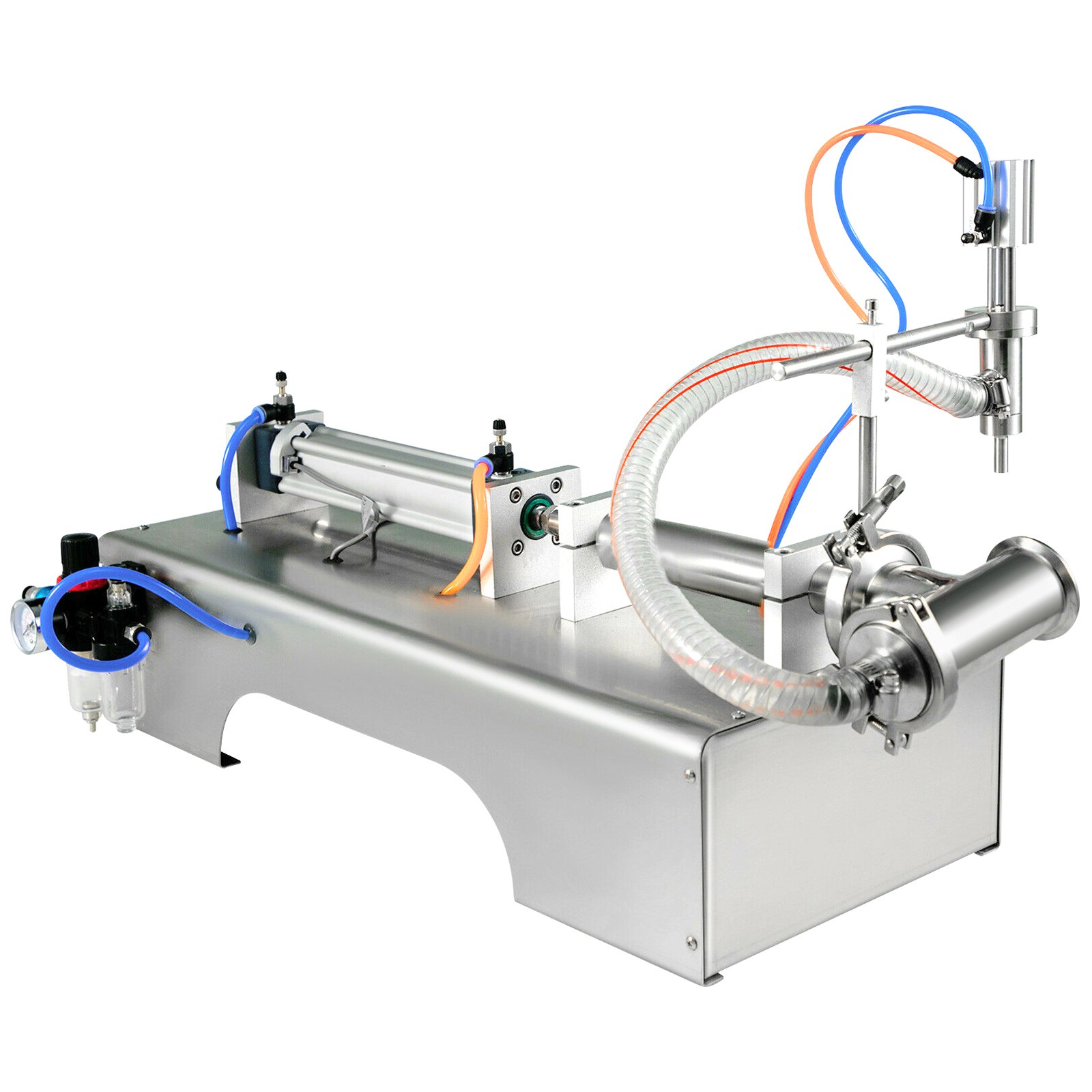 VEVOR Horizontal Pneumatic Liquid Filling Machine 10-300ml, Pneumatic ...