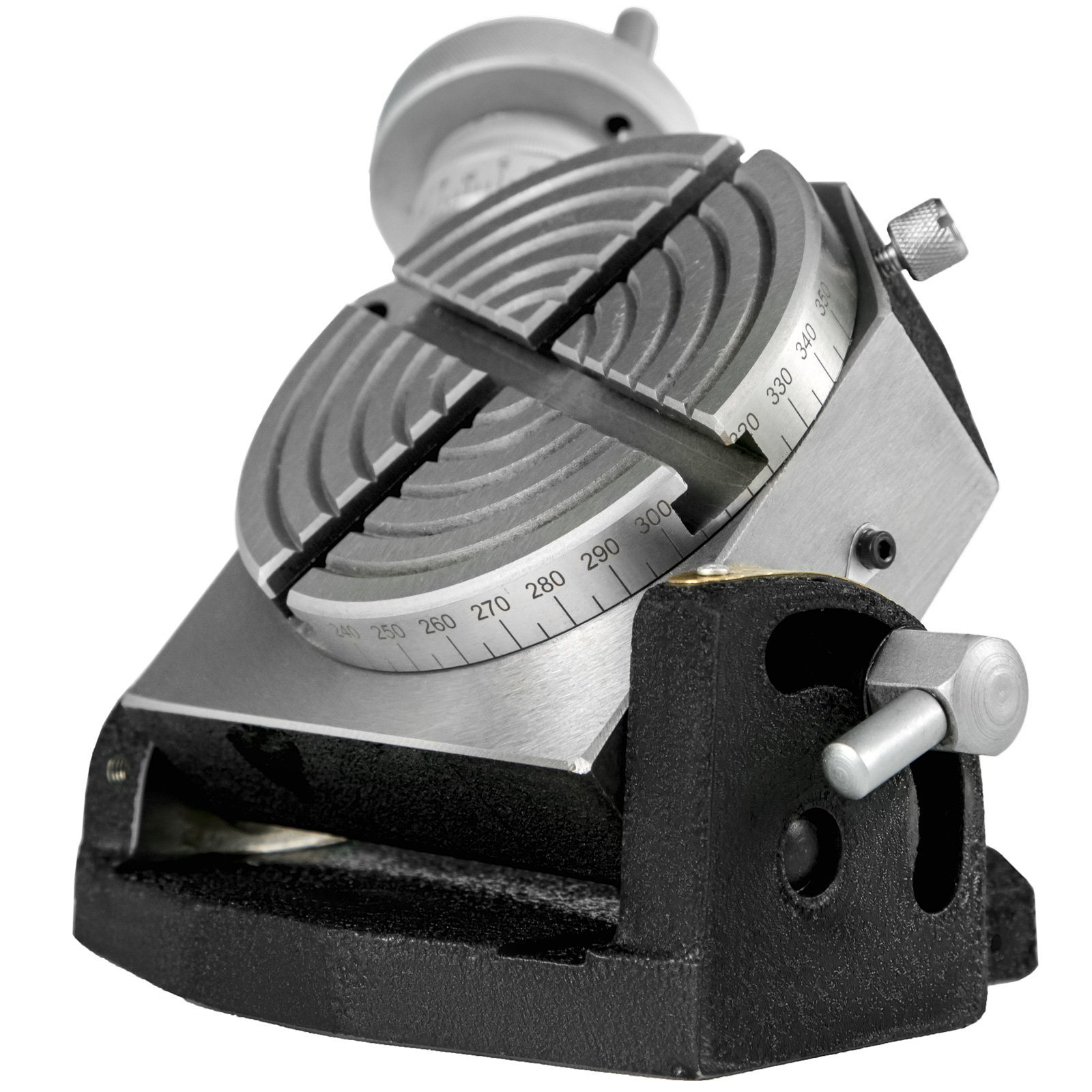 Assorts 4-Inch (100mm) Tilting Rotary Table – 4 Slots, 36:1 Gear Ratio For Milling & CNC