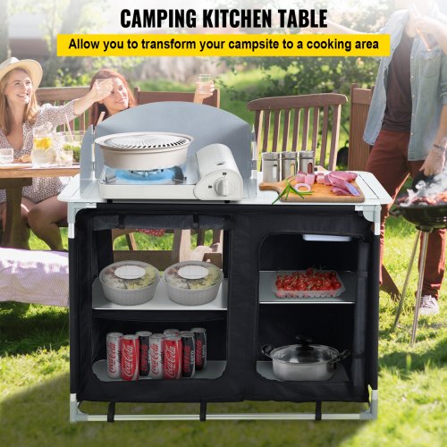 VEVOR Foldable Camping Kitchen Portable Outdoor Kitchen Storage Bag