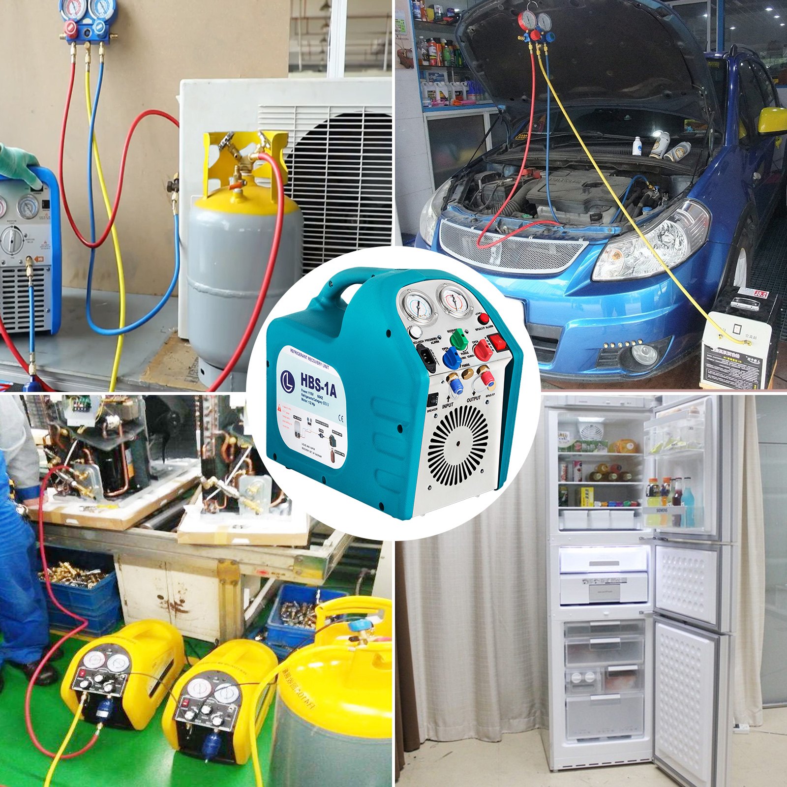 VEVOR 1/2HP Refrigerant Recovery Machine Portable 115V AC Refrigerant