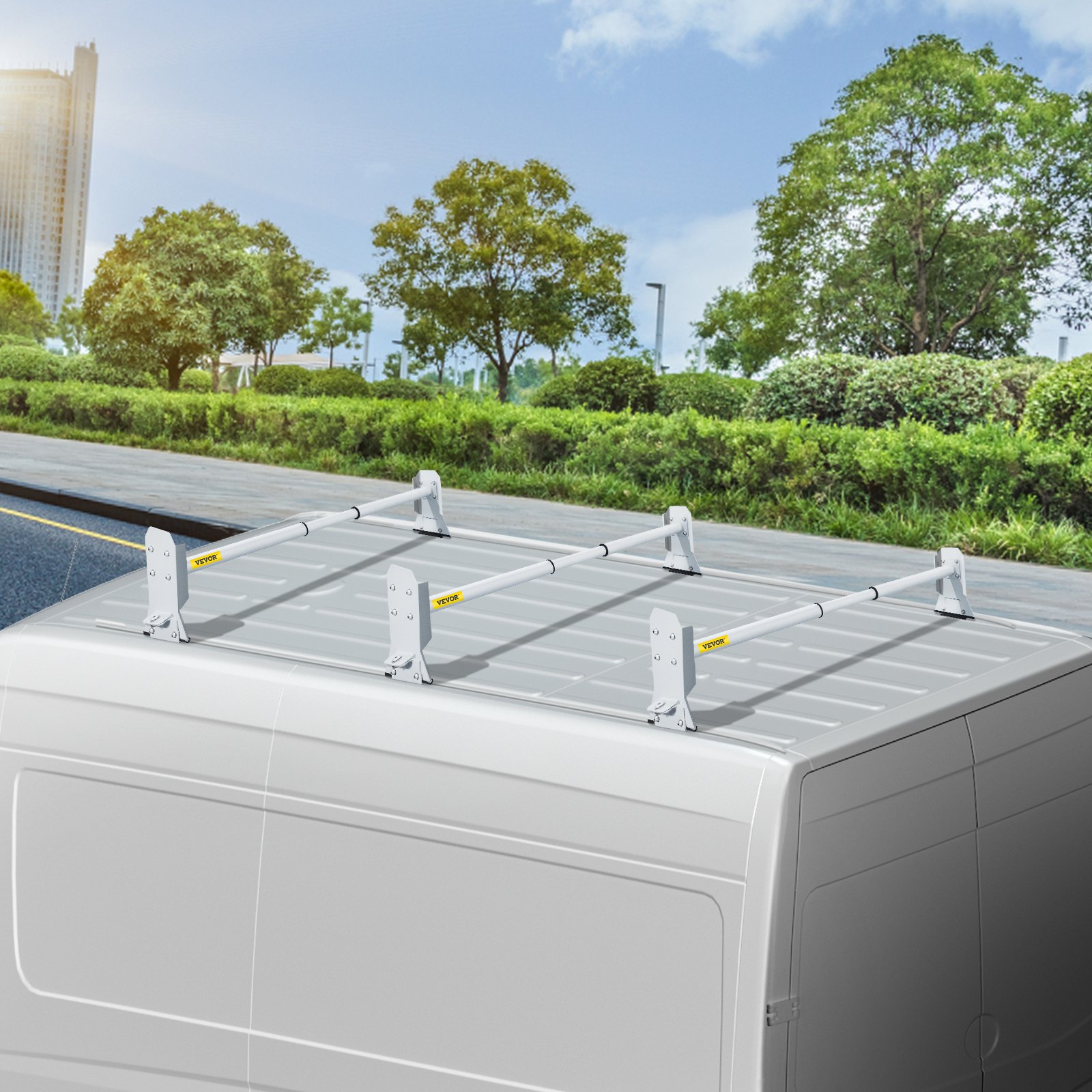 VEVOR Van Roof Ladder Rack, 3 Bars, 661 LBS Capacity, Heavy Duty 34.6