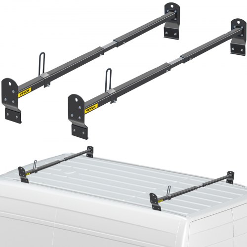 VEVOR Van Roof Ladder Rack, 2 Bars, 661 LBS Capacity, 55"63