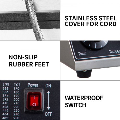 VEVOR Mini Dutch Pancake Maker, 1.7Inch Diameter Mini Pancake