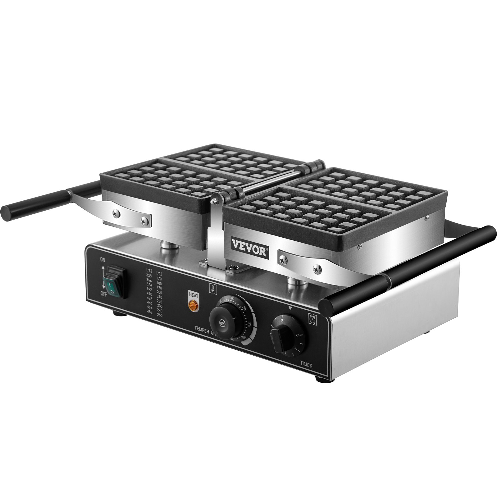 VEVOR VEVOR Commercial Waffle Maker, 1600W Rectangle Waffle Maker, 2PCs