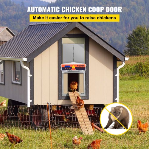 VEVOR Automatic Chicken Coop Door Opener Cage Closer Timer Light Sensor