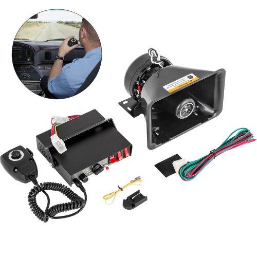 100W 8 Sound Loud Car Truck Warning Alarm Fire Speaker System PA Horn