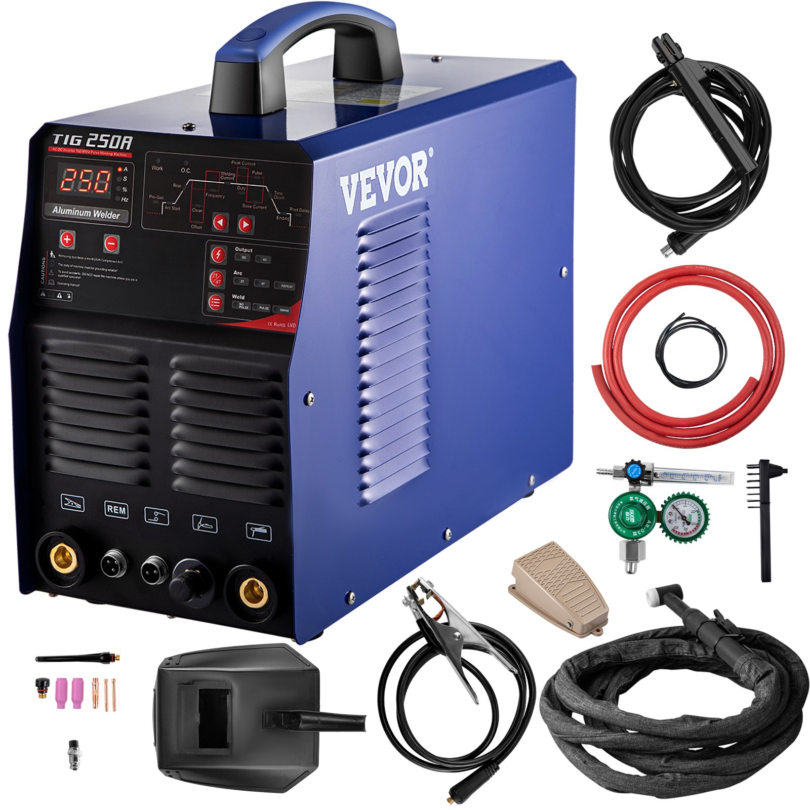 VEVOR VEVOR Tig Welder ac/dc Aluminum Welder 220V 3 in 1 Welding