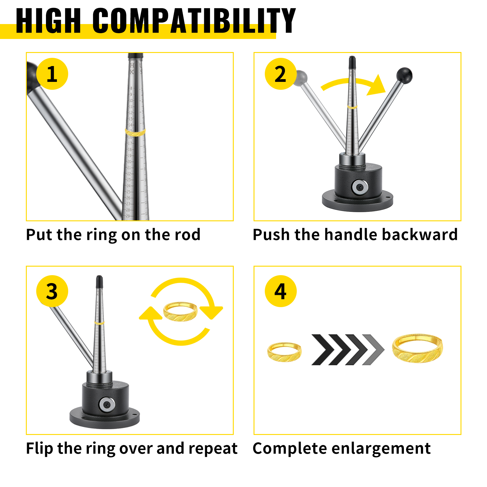 VEVOR Ring Stretcher Reducer Nodular Iron Coin Ring Stretcher with U.S