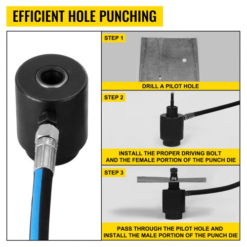 10 Ton 6 Dies Hydraulic Knockout Punch 1/2