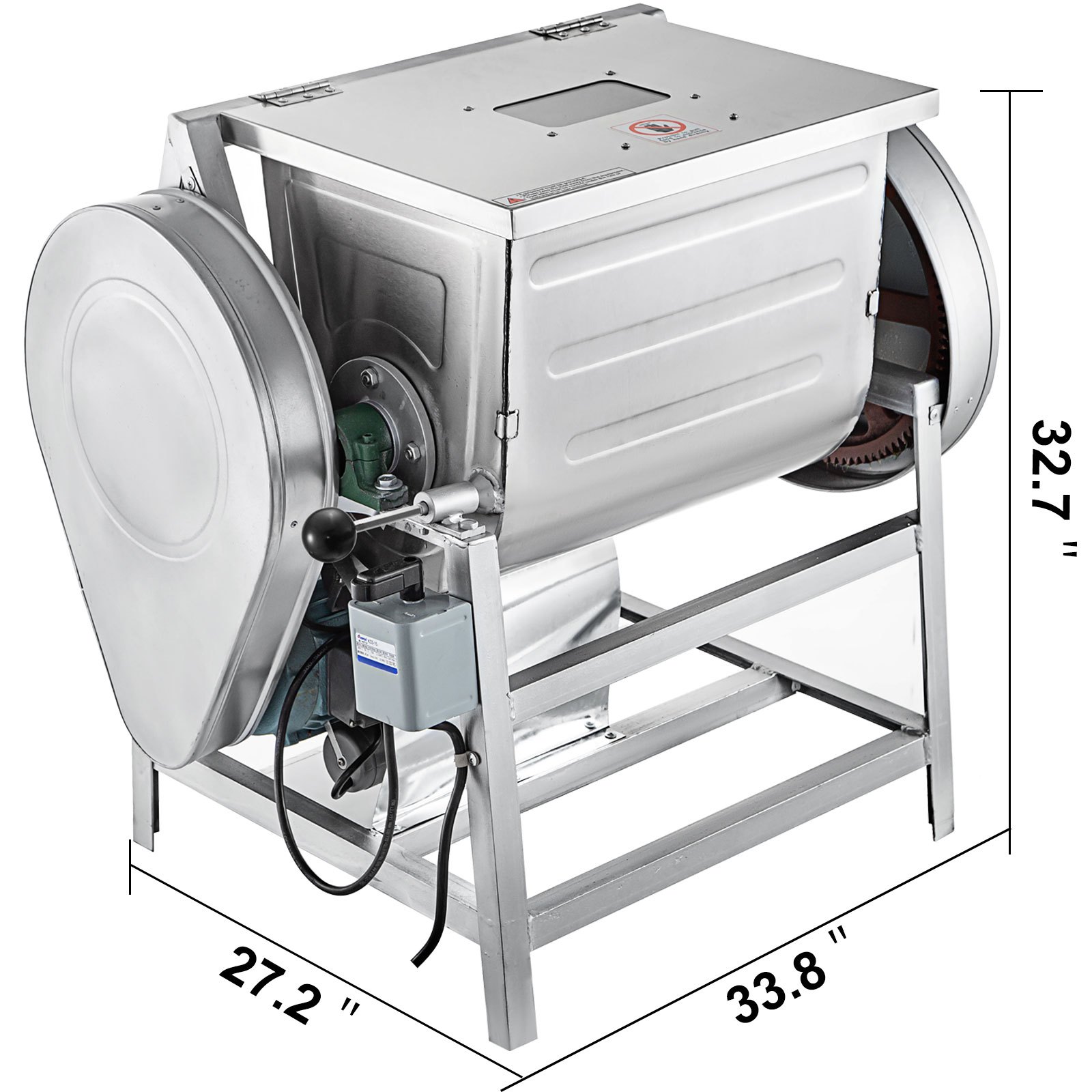 VEVOR 110V Commercial Dough Mixer 25kg, Kneading Capacity 50 QT, Flour