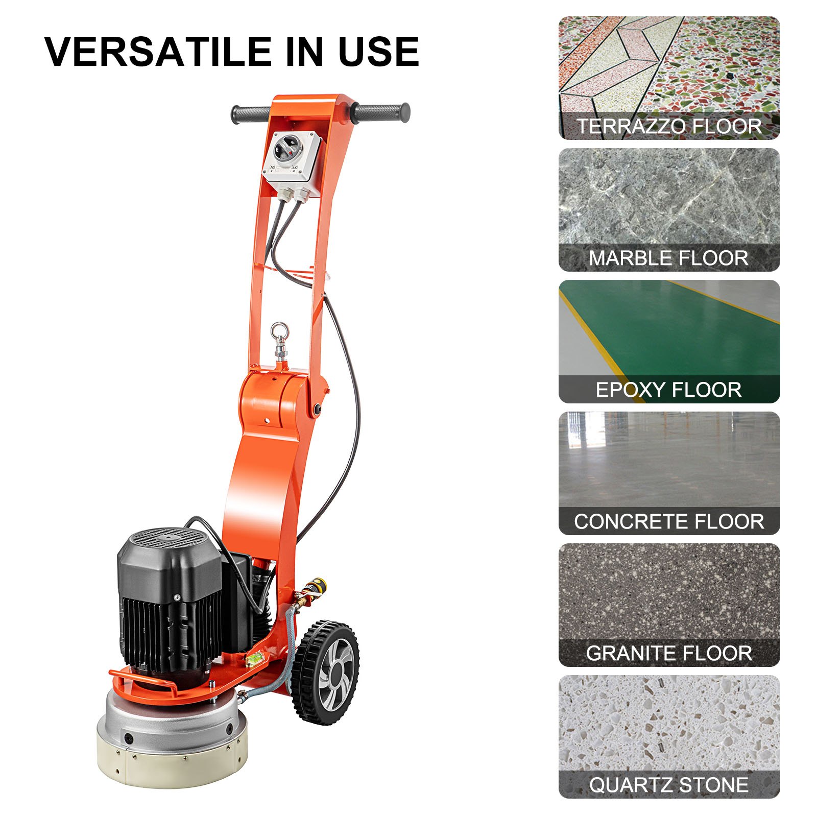 VEVOR VEVOR Electric Concrete Floor Grinder 25.4CM WalkBehind Grinder