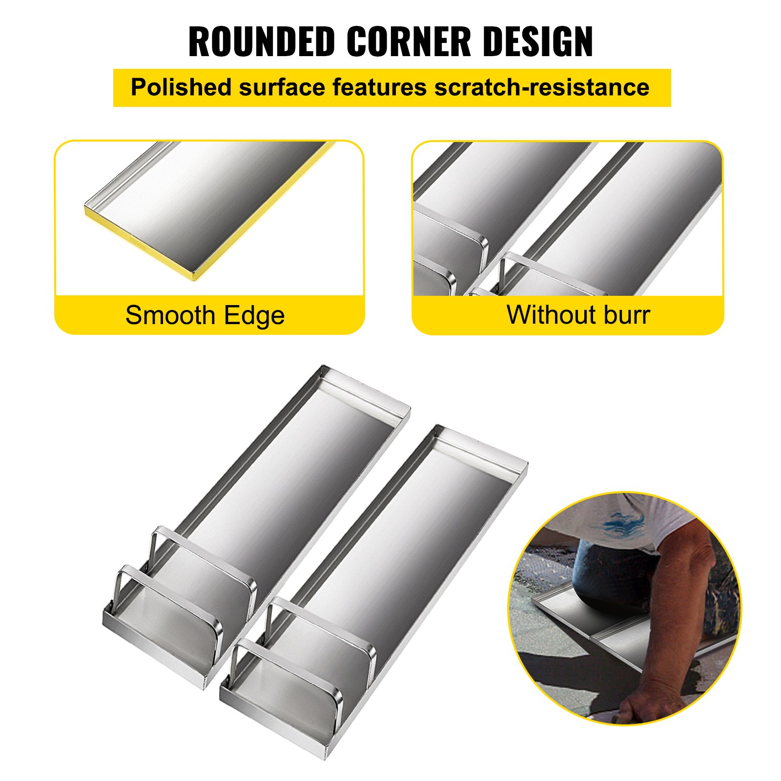 VEVOR 28" x 8" Concrete Knee Boards Slider Knee Boards, Kneeler Board