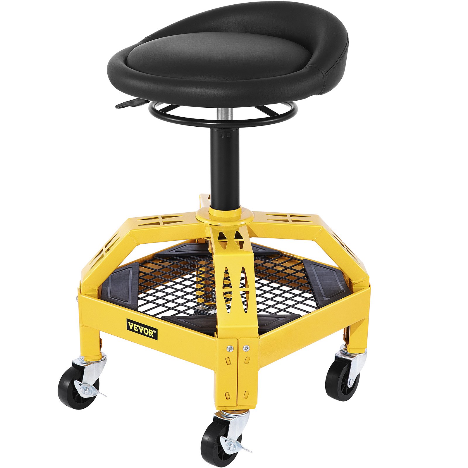 VEVOR Rolling Garage Stool 300LBS Adjustable Mechanic Work Shop Seat w