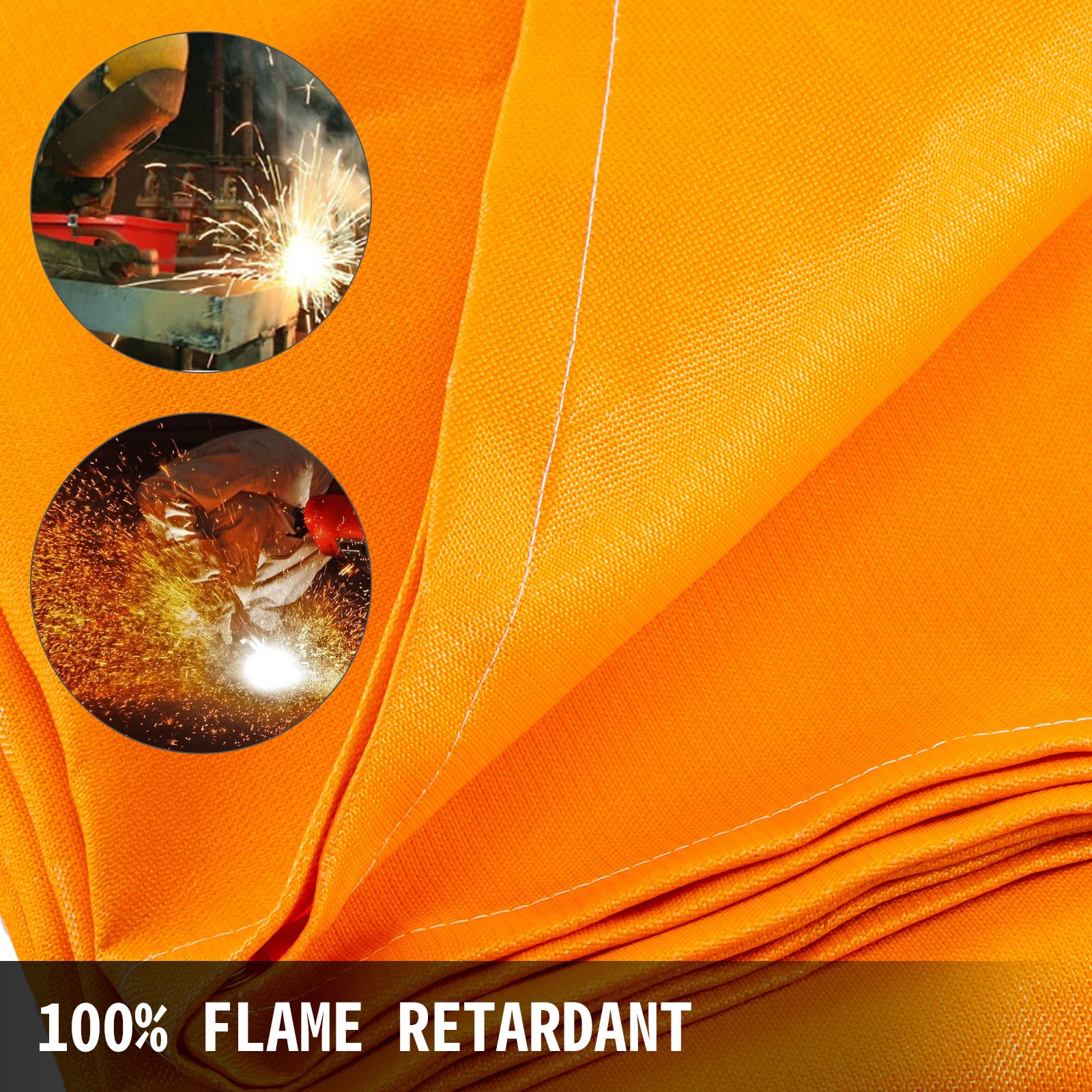 VEVOR 10 x 10 Ft Welding Blanket Orange Fiberglass Blanket Portable