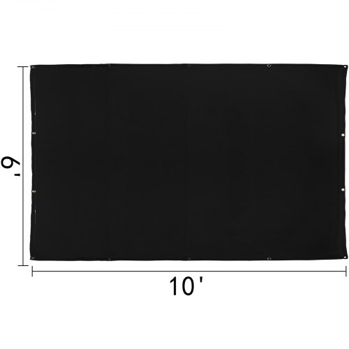 VEVOR 6 x 10 Ft Welding Blanket Black Fiberglass Blanket Portable