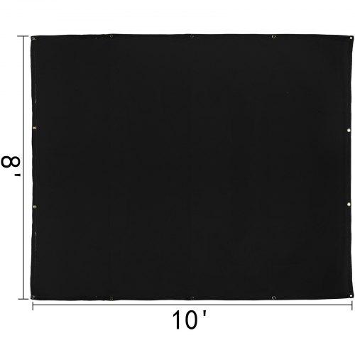 VEVOR 8 x 10 Ft Welding Blanket Black Fiberglass Blanket Portable