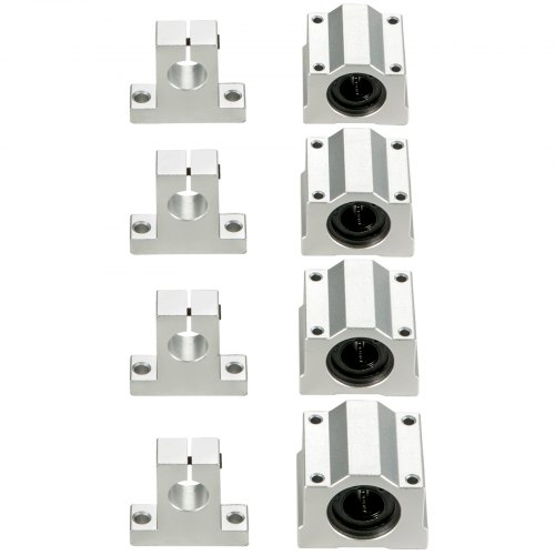 16mm X 1000mm Linear Rail Slide Set - 2 Rails With 4 SC20UU Bearings & Shaft Supports For CNC