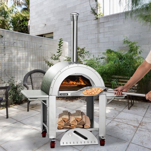 VEVOR VEVOR Outdoor Pizza Oven Wood Fired Pizza Oven Movable Stainless