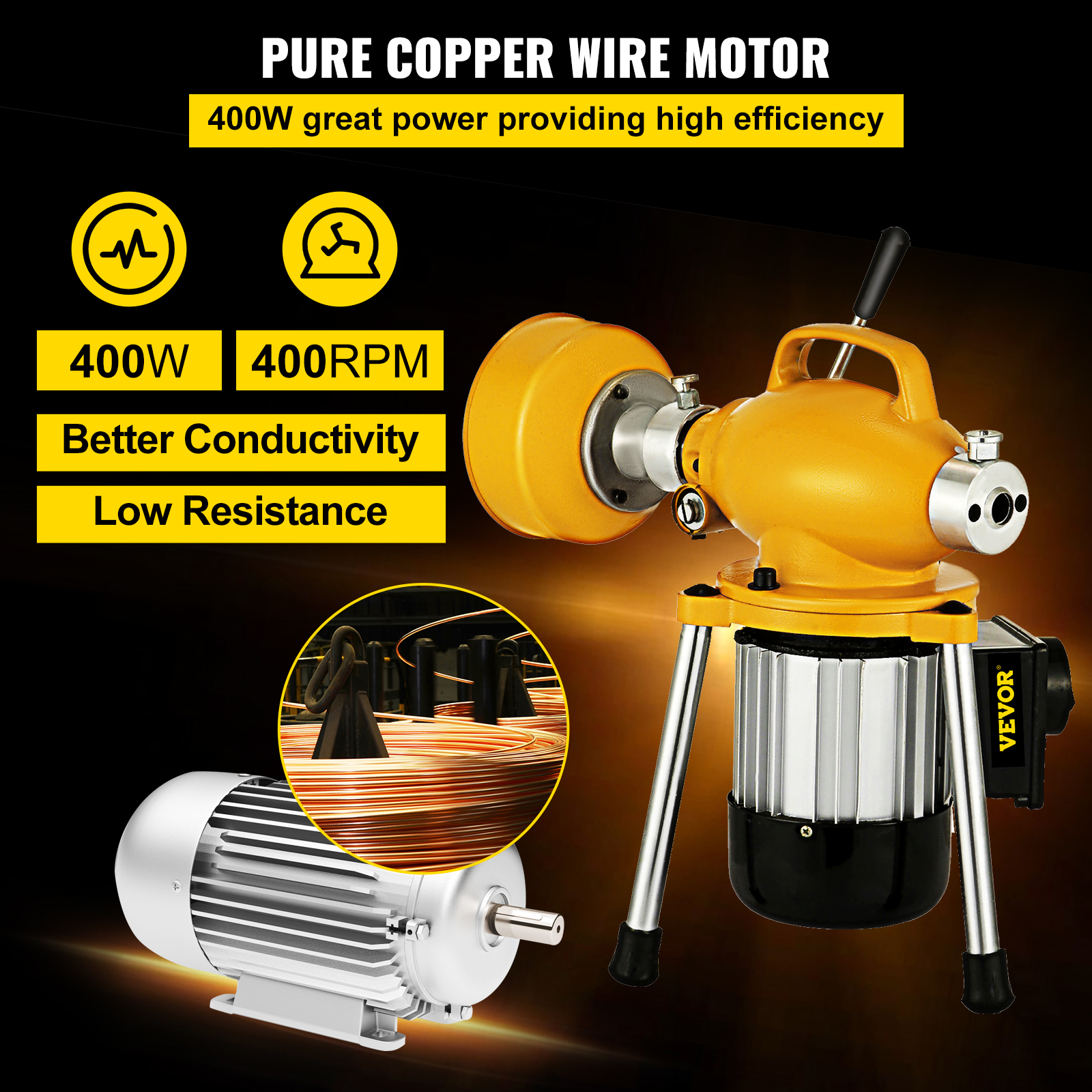 Drain Cleaner Machine Sectional Drain Cleaner 400W 20m x 16mm Drain