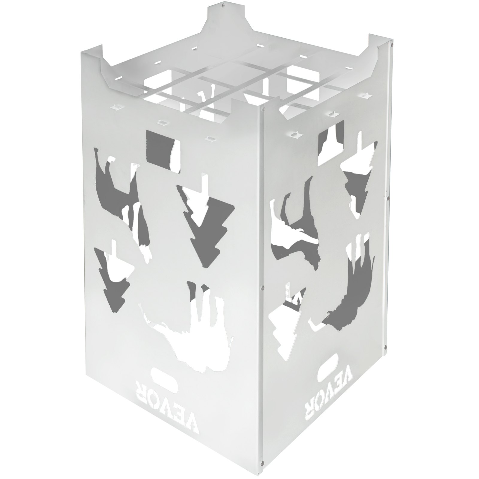 VEVOR Burn Barrel, 22x22x42.5 inch Burn Cage, Stainless Steel Cage Incinerator, Incinerator