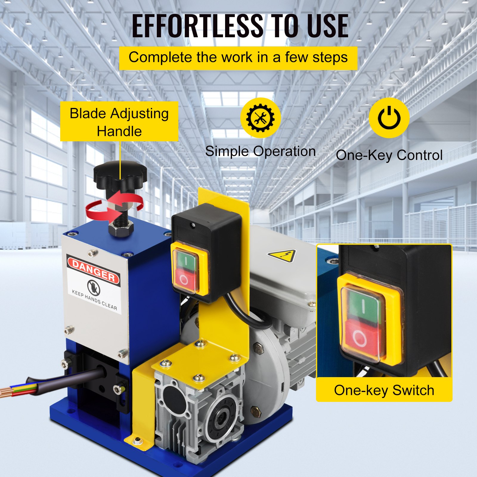 VEVOR Automatic Electric Wire Stripping Machine 0.05"0.98",Portable