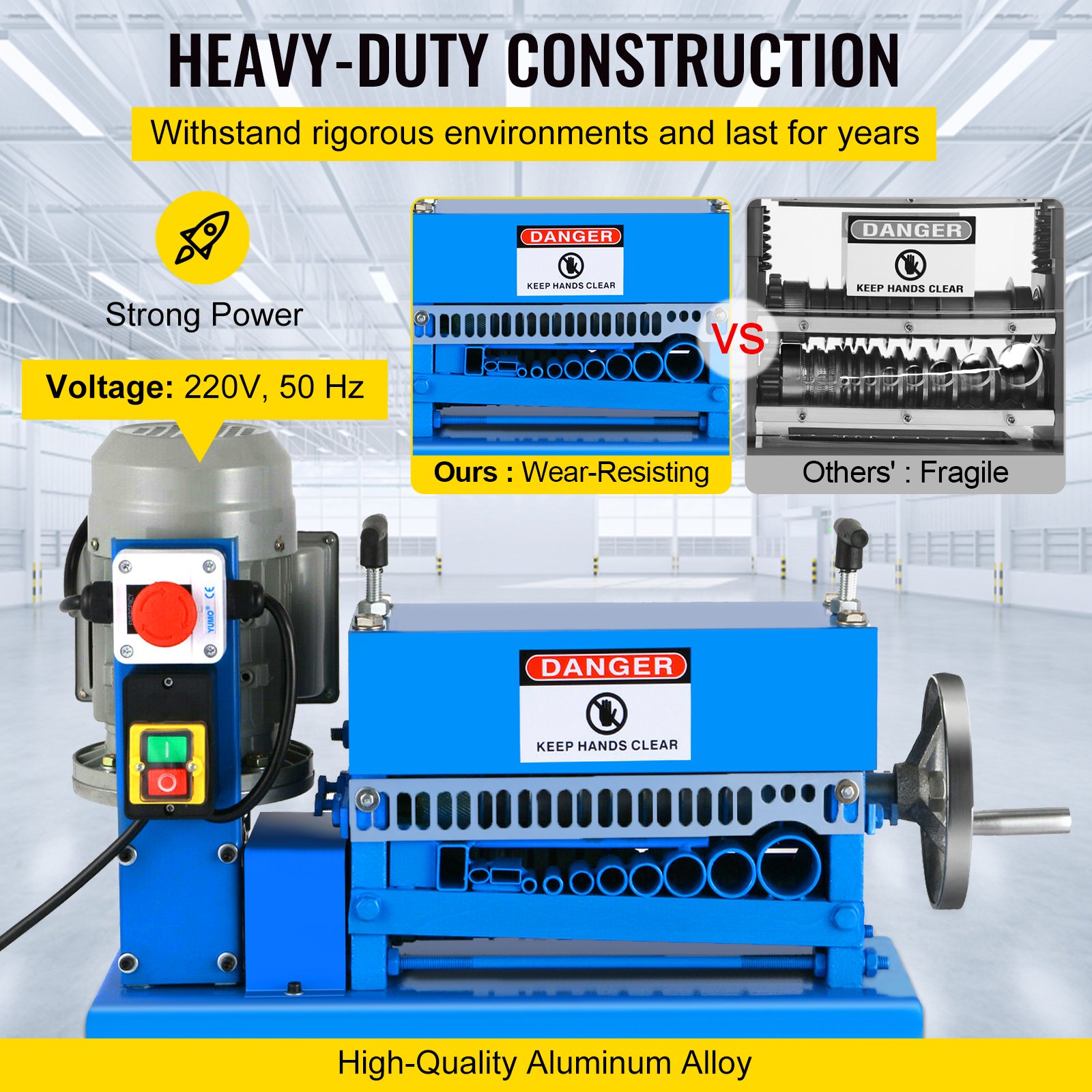 VEVOR VEVOR 1.538MM Wire Stripping Machine 370W Wire Stripper Machine