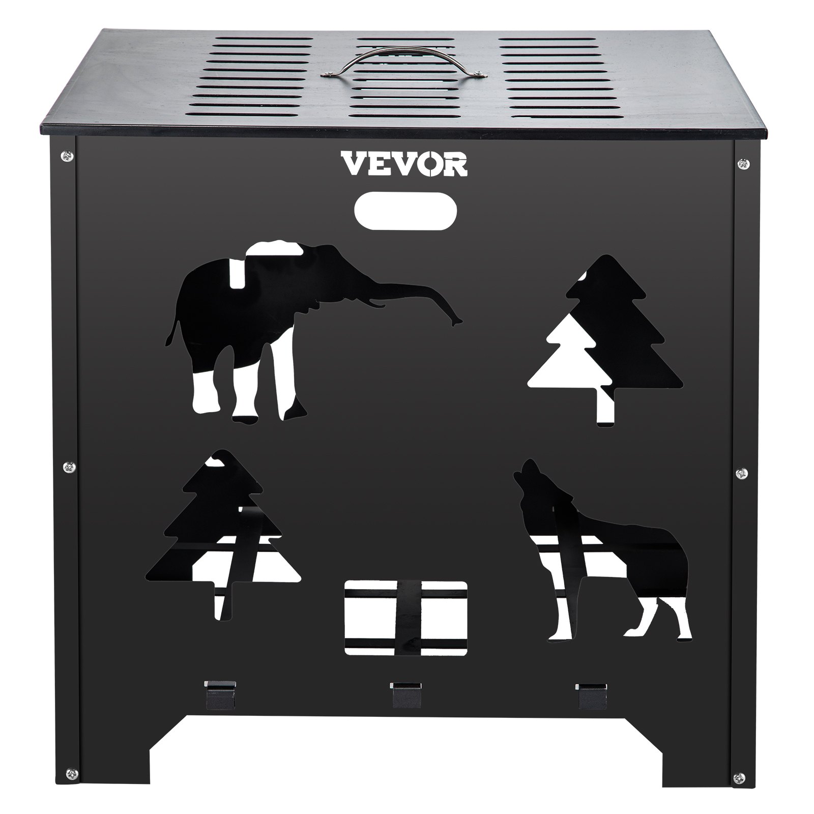 VEVOR Burn Barrel, 22x22x22 inch Burn Cage, Carbon Steel Cage Incinerator, Incinerator Barrel