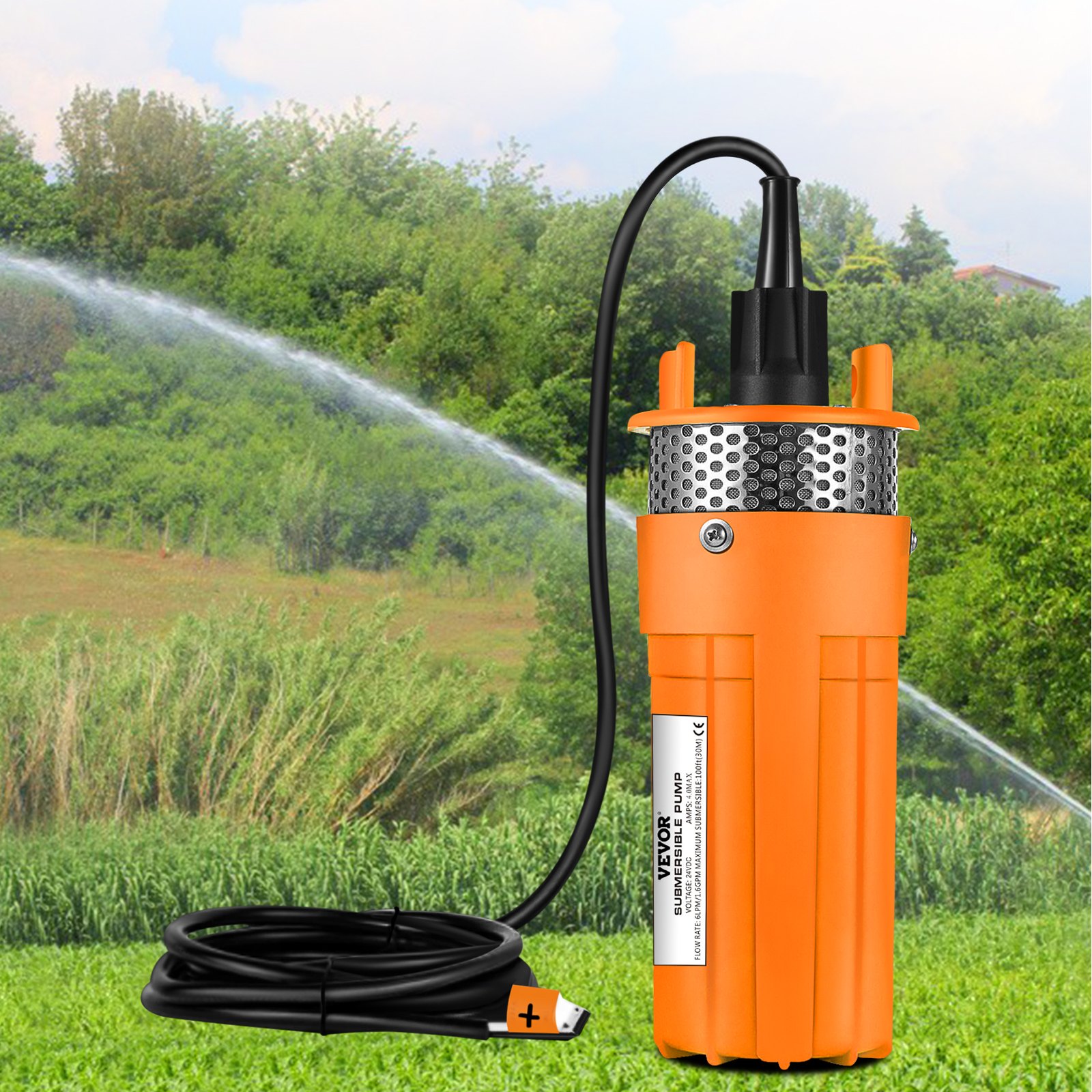 VEVOR VEVOR Solar Powered Submersible Pump 24V DC Deep Water Well Pump