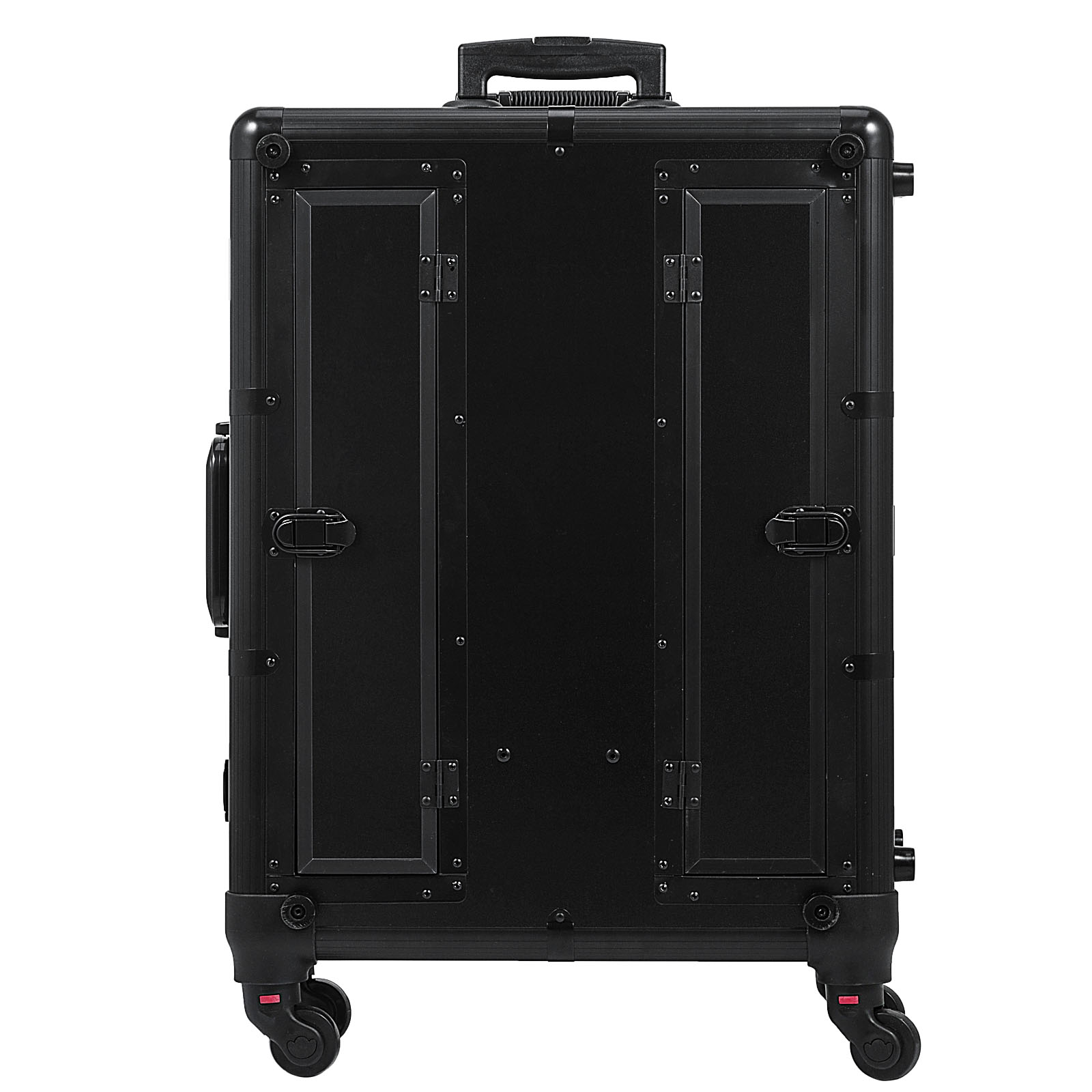 2in1 Rolling Makeup Case Trolley Train Box Organizer W Key Travel
