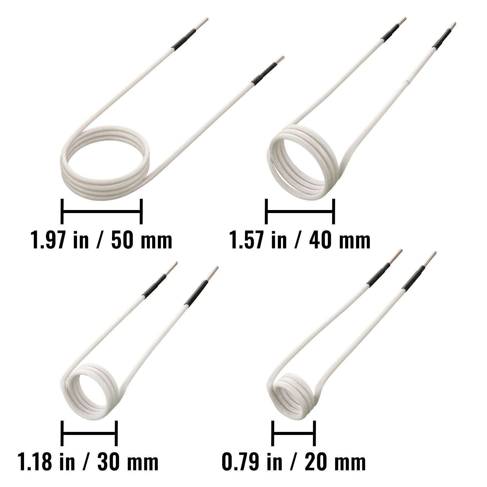 VEVOR Induction Heater Coil Kit 7PCS Most Used Induction Heater Coils