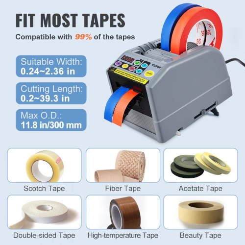 VEVOR ZCUT9 Automatic Electric Tape Dispenser Adhesive Cutter