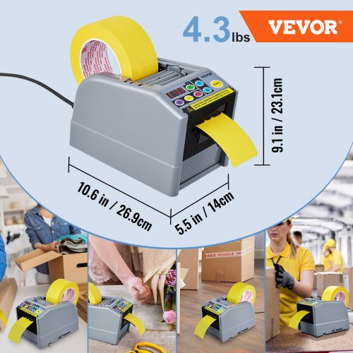 VEVOR VEVOR ZCUT9 Automatic Electric Tape Dispenser 220V Adhesive