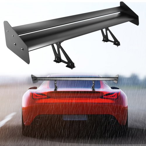 Spoilers & Wings VEVOR 52IN Gt Rear Trunk Double Deck Racing Spoiler Double Deck Aluminum Wing