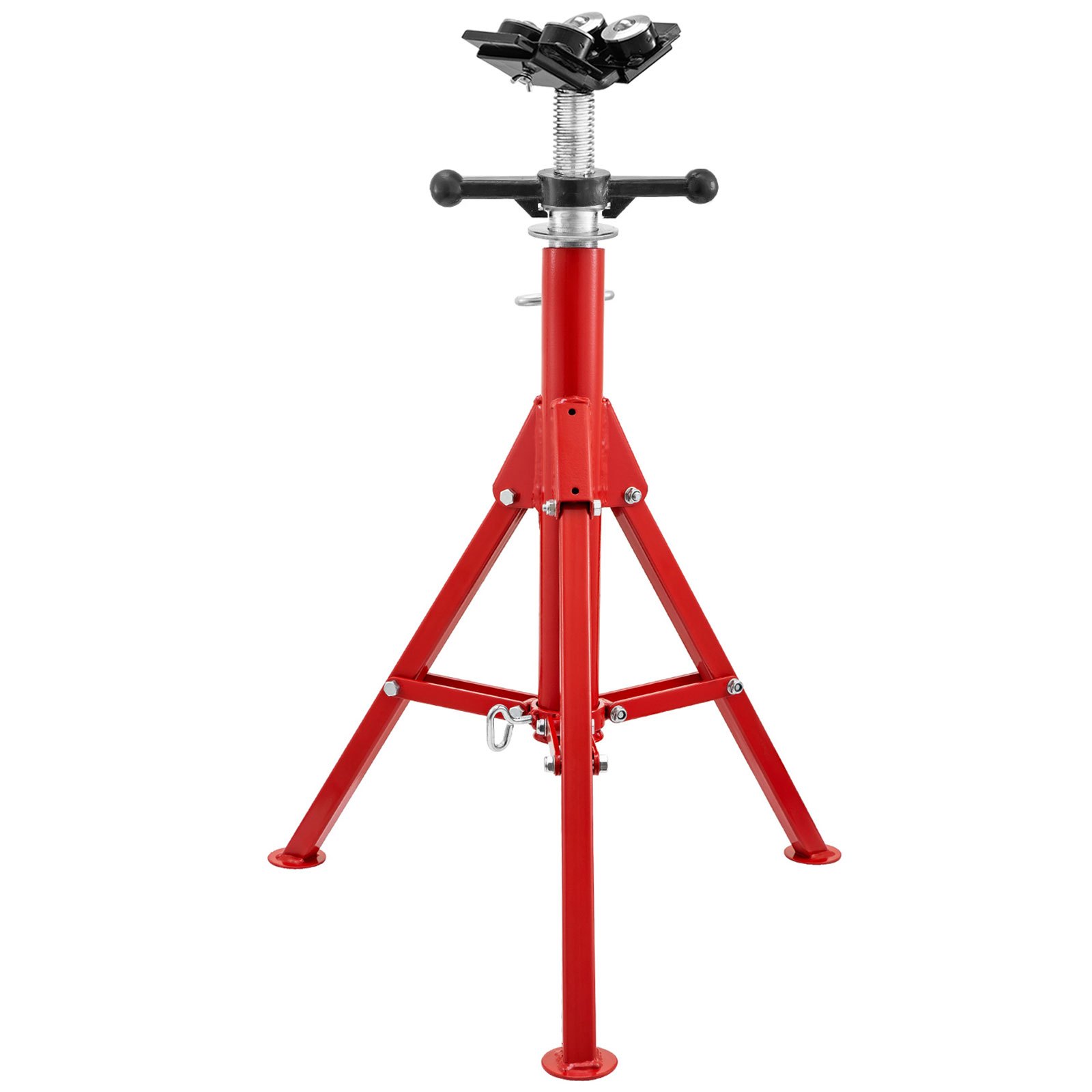 VEVOR Pipe Jack Stand with 4Ball Transfer VHead and Folding Legs 1500LB Welding Pipe Stand