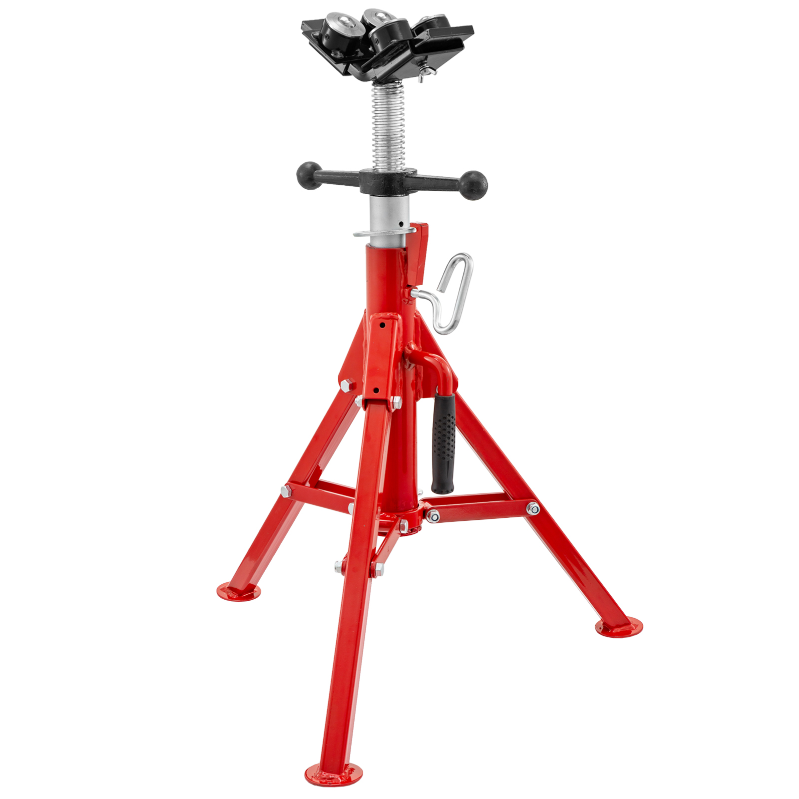 VEVOR Pipe Stand 2 Dual Ball Transfer Head 24"-42" Folding Tripod Jack ...