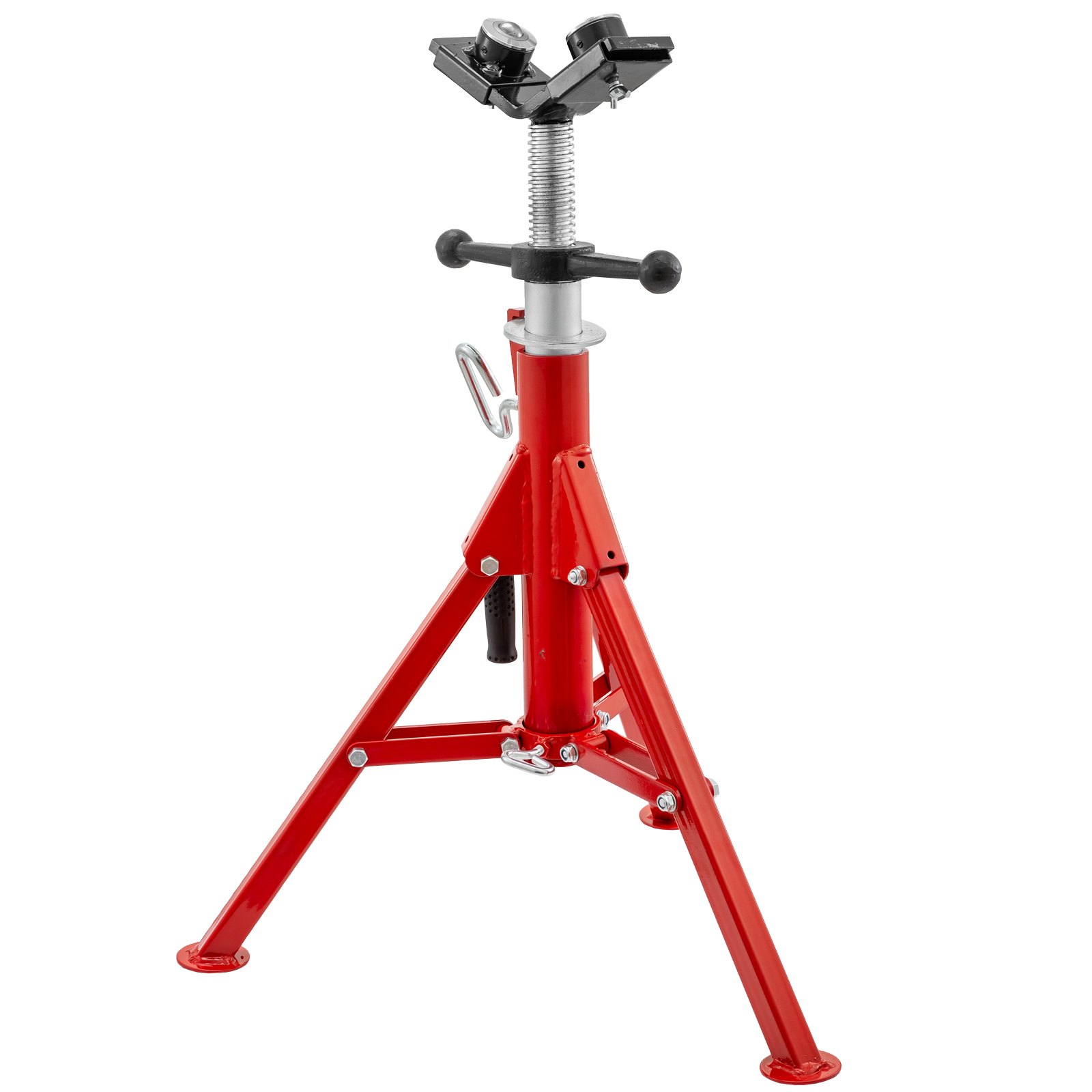 VEVOR Pipe Jack Stand with 2Ball Transfer VHead and Folding Legs