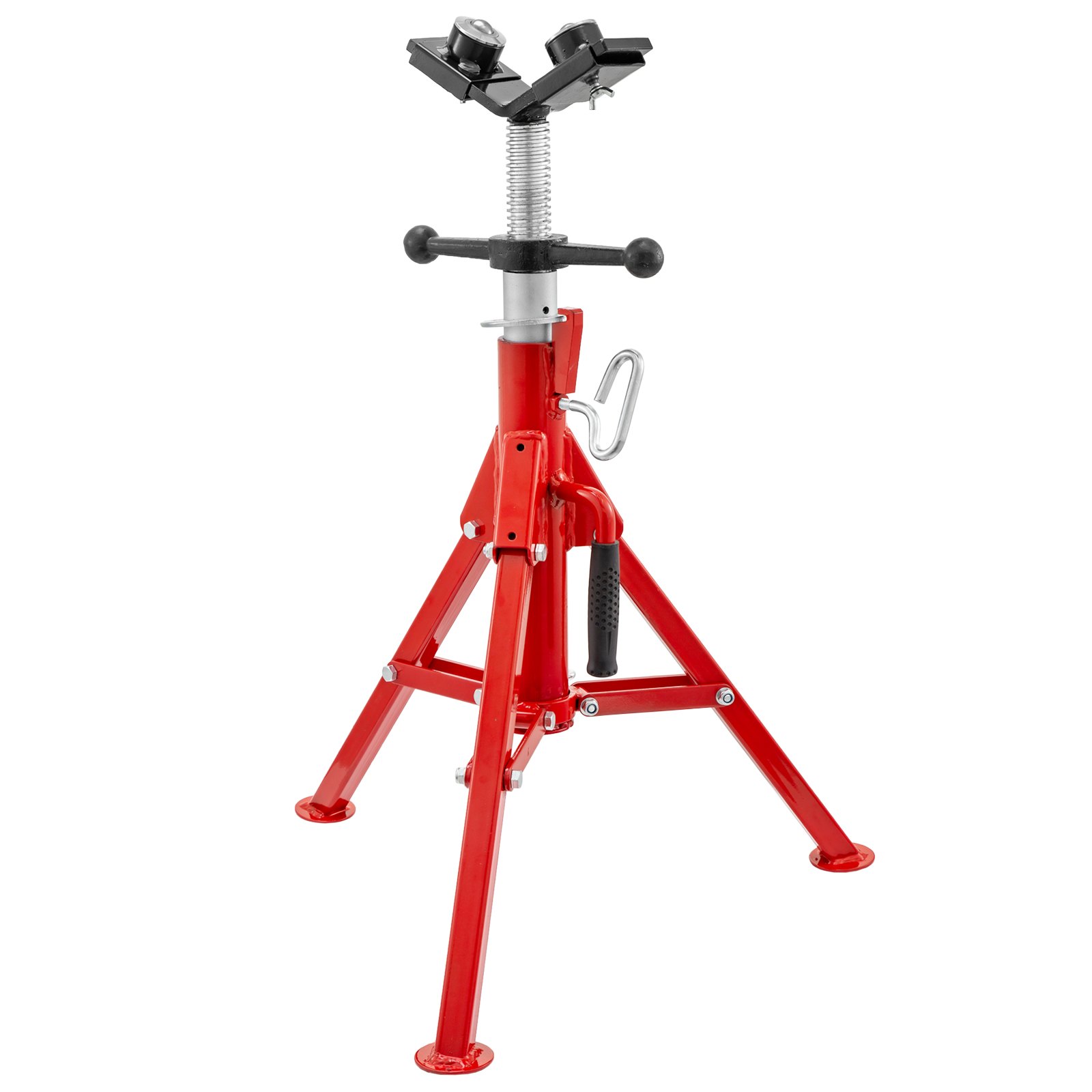 VEVOR Pipe Jack Stand with 2Ball Transfer VHead and Folding Legs
