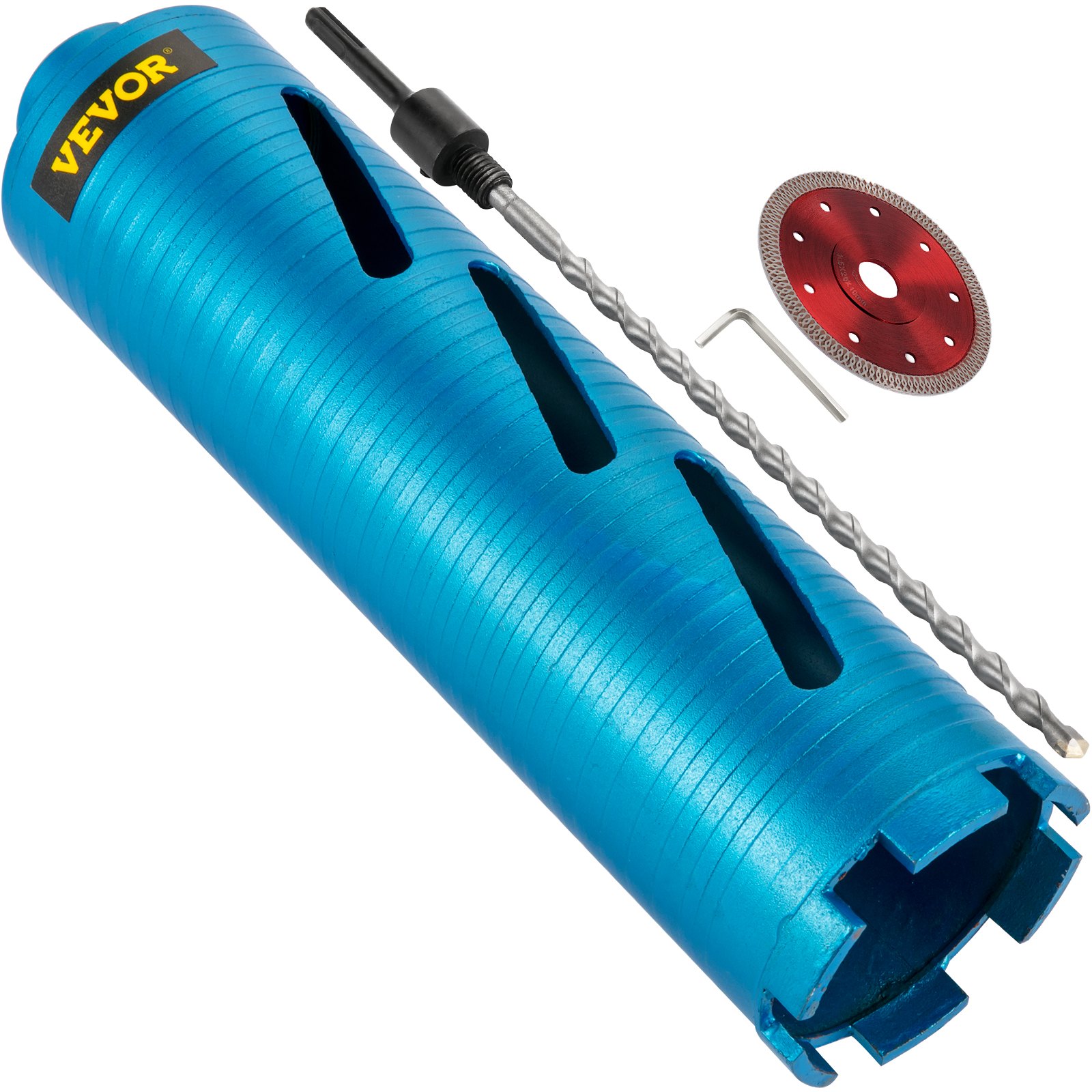 VEVOR Dry Core Drill Bit, 3" / 76.2mm Diameter 5/8"11 Shank Arbor with