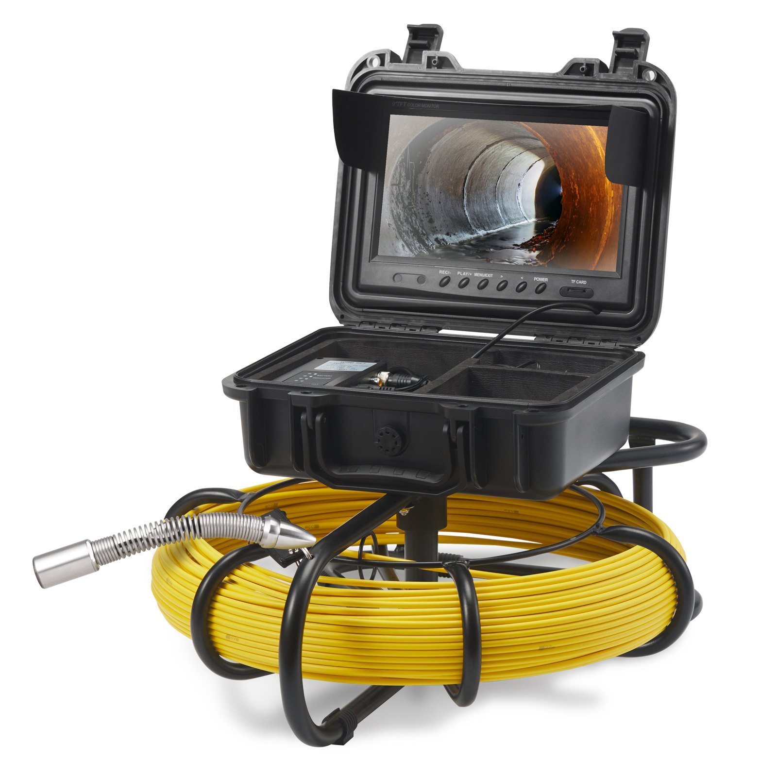 VEVOR Sewer Camera, 230 ft/70 m, 9" Screen Pipeline Inspection Camera