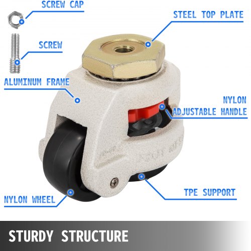 Gd 60s Set Of 4 Leveling Casters High Wearability Medical Footmaster