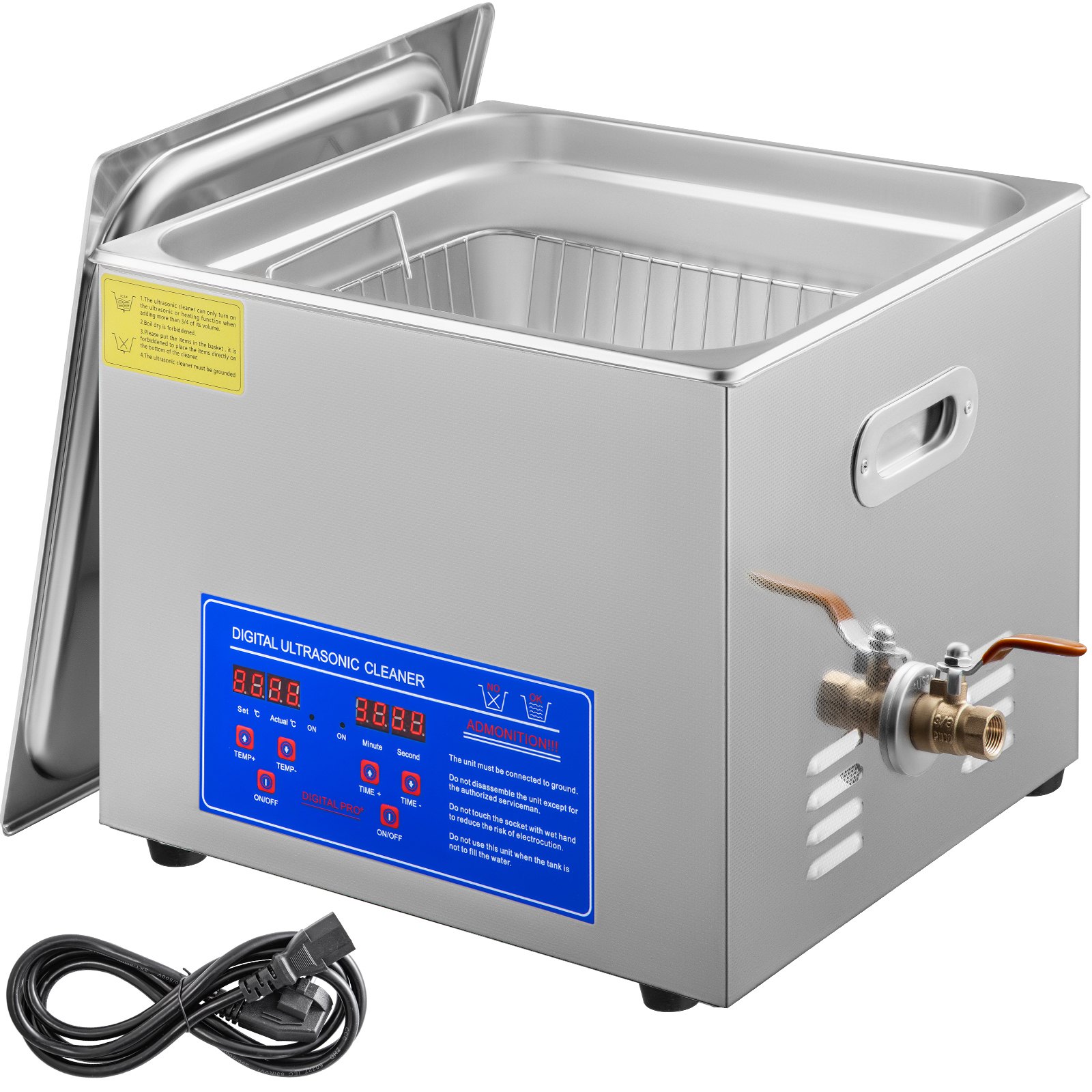 15L Digital Ultrasonic Cleaner Kit Ultra Sonic Bath Timer Jewellery ...