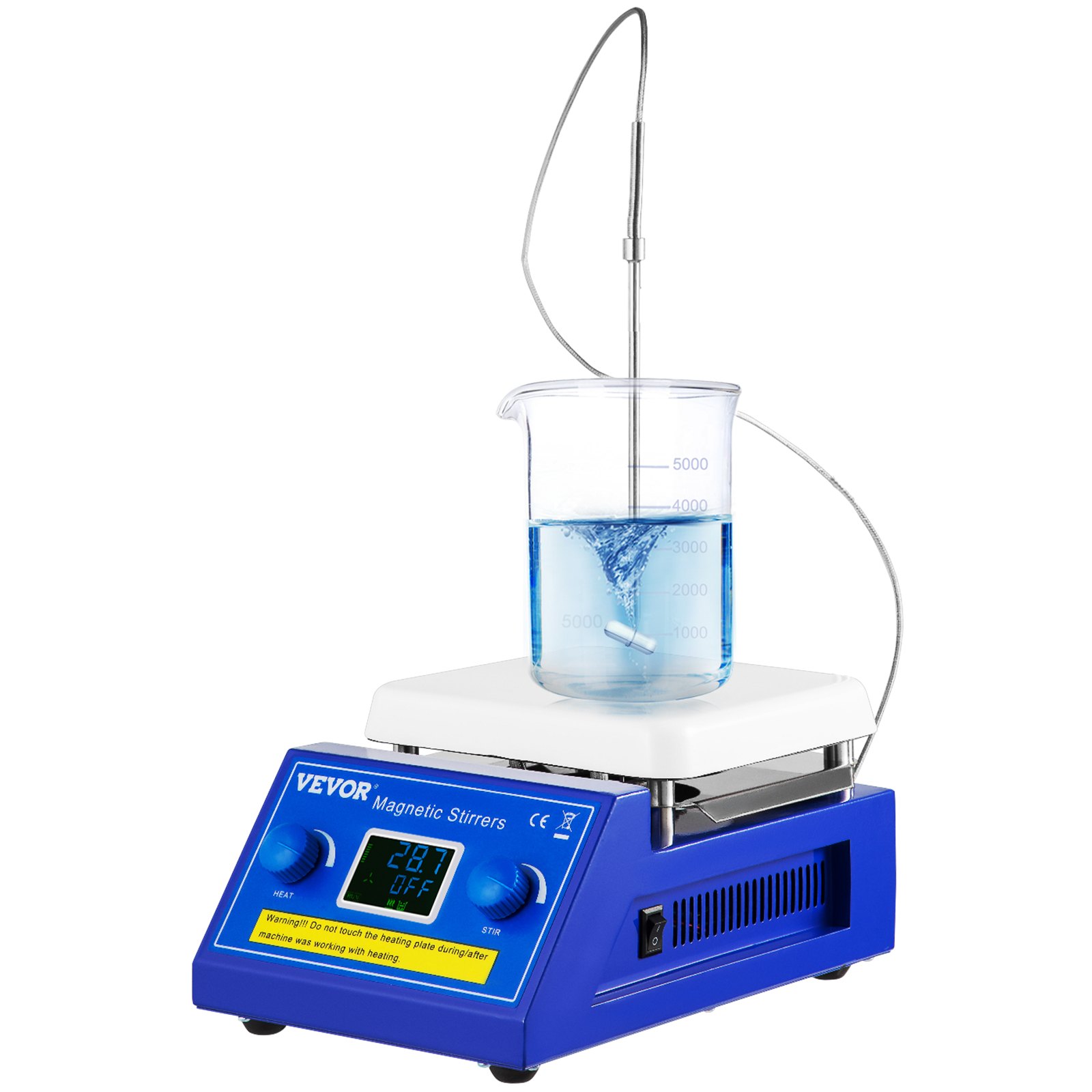 VEVOR Hot Plate Magnetic Stirrer Lab Magnetic Stirrer 2000RPM 5L Max ...