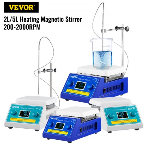 VEVOR Magnetic Stirrer Hot Plate, 200-2000 RPM w/ LED Digital Display ...