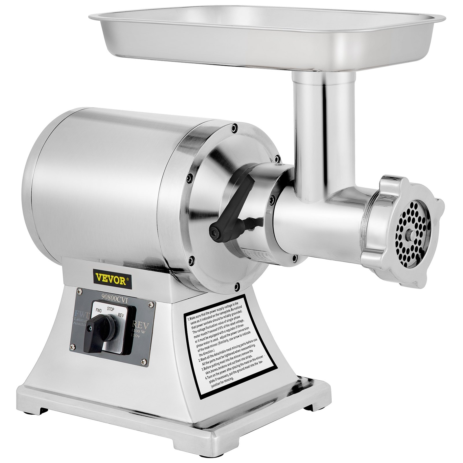 VEVOR Electric Meat Grinder,331 Lbs/Hour 1100W Meat Grinder Machine ...