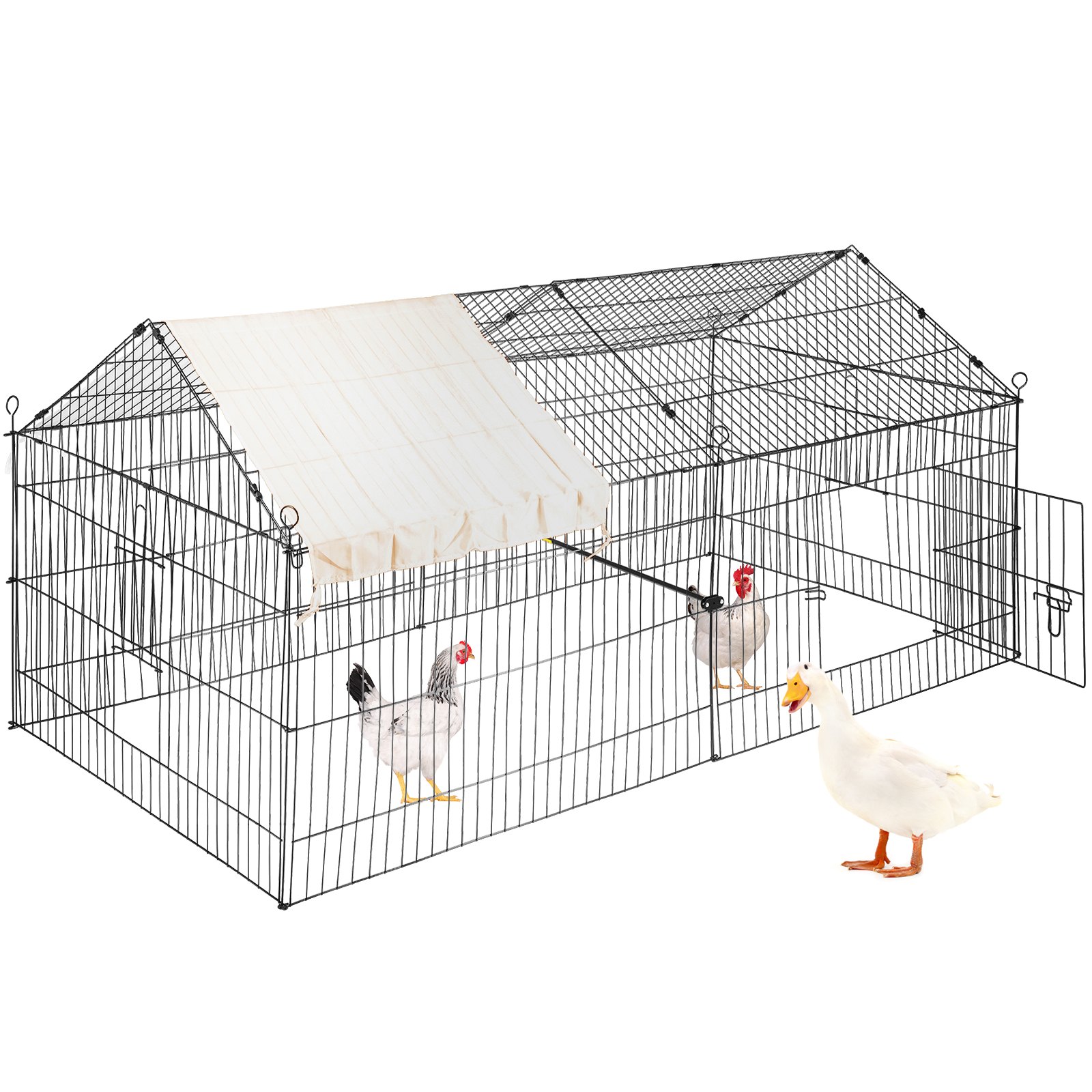 VEVOR VEVOR Chicken Coop Run Cage 87x41.7x41" Metal Small Animal