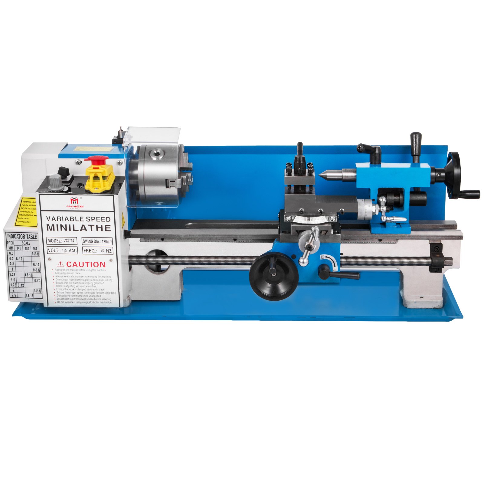 VEVOR Metal Lathe 7x14inch Precision Bench Top Mini Metal Lathe 550W ...