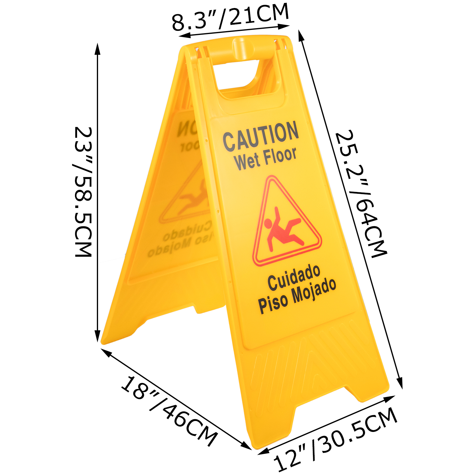 Wet Floor Sign Caution Wet Floor Yellow Floor Wet Sign Double Sided 12